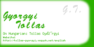 gyorgyi tollas business card